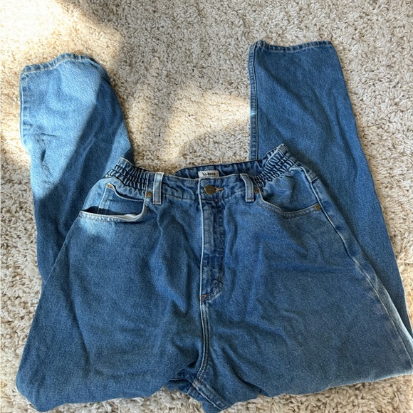 L.L. Bean Denim - Super cute mom Jean dark blue washed high waisted, trending, trendy deni…